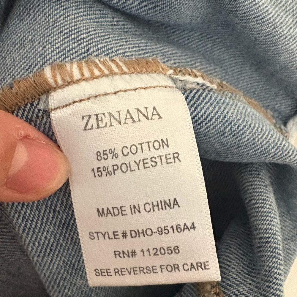 Zenana “High Roller” Denim Overalls Jumpsuit Blue Straight Leg Womens M/L NWT BD - Picture 6 of 8
